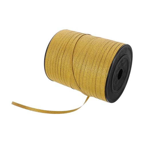 PACKOVE Ruban Doré pour Ballons Ruban de Fête Ficelle Attachement Décorations Anniversaire Emballage de Cadeaux Accessoires de Mariage Projets Créatifs