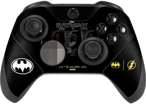 Skinit Decal Gaming Skin Compatible with Xbox Elite Wireless Controller Series 2 - Officially Licensed DC Comics The Flash Movie: I am Batman Past to Future Design