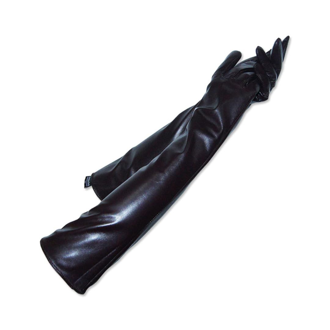Guanti Invernali Da Donna Alla Moda In Pelle Di Pecora, Maniche Da Braccio, Guanti In Pelle Da Donna, Guanti Lunghi In Pelle Di Pecora Al Gomito
