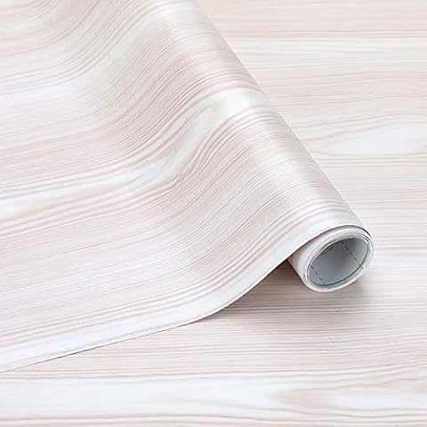 iKINLO 61cm x 5m Roll Wood Effect Contact Paper Self Adhesive Wood Grain Wallpaper Vinyl Film DIY Upgrade Vinyl Waterproof Stickers for Wall Furniture Door Cover