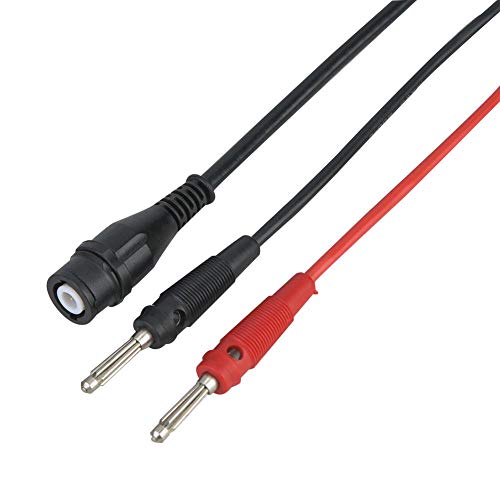 BNC Stecker auf Bananenstecker P1203 Koaxialkabel Oszilloskop Messleitung 120 cm + 8 Stück Silikon-Schutzkreise