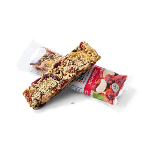Walnüsse und Beeren | Riegel Bio Trockenfrüchte Cashewnüsse Rosinen | Snacks Haferflocken und Goji-Beeren | Snack Nüsse | Snack Protein - 15 Riegel