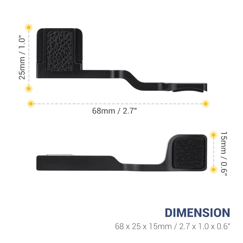 Image of JJC Metal Thumb Grip for Sony A7C II A7CII A7C R Camera(Not for A7C), Black | Hot Shoe Thumb Rest Support for Stable & Safe Hand Hold, with Anti-Scratch Silicone Pad, Not Affect The Use of Camera Buttons