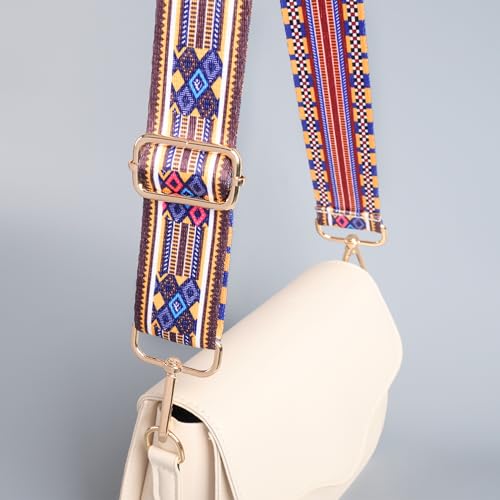 Image of chushui Colorful Pattern Purse Strap, Wide Crossbody Bag Strap Replacement | Change the look of your bag with a simple strap swap.