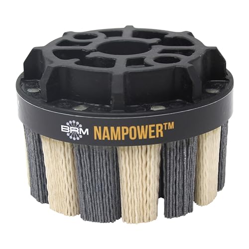 Image of Brush Research ADT1003880 Nampower Turbine Style Abrasive Disc Brush, Combination Silicon Carbide /Ceramic Filament, 100mm Diameter, 38mm Bristle Length (Pack of 1)