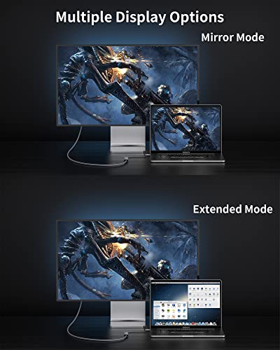 Silkland USB C auf DisplayPort 1.4 Adapter, [8K@60Hz, 4K@144Hz/120Hz, 2K@240Hz, 32,4Gbps] Thunderbolt 4/3 auf DisplayPort Adapter für iPhone 15 Serie, MacBook Pro/Air M1/M2 iPad Pro/Air, Galaxy S8-S24