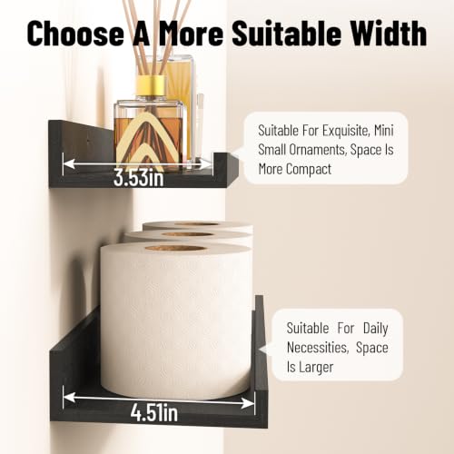 Image of BAYKA 15.7x4.13 Floating Shelves for Wall,Room Decor,Raised Lip,6 Pack