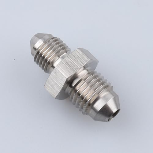Image of AC PERFORMANCE Stainless Steel -3 AN Male Flare to -4 AN Male Thread Union Brake Hose Fitting Adapter