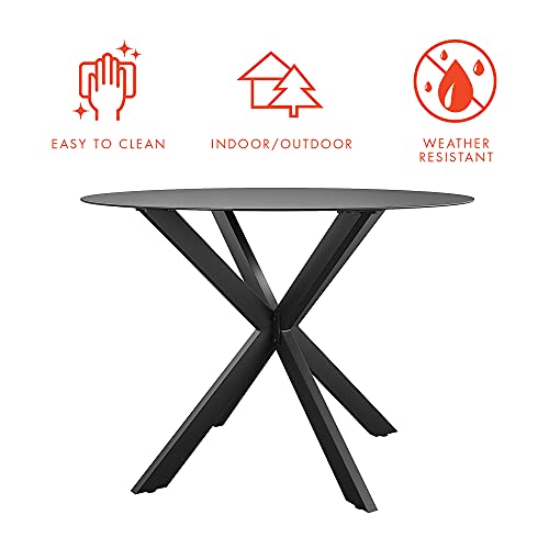 CosmoLiving-by-Cosmopolitan-88289BGYE-Circi-Collection-Dining-Table-with-Glass-Top-Charcoal CosmoLiving by Cosmopolitan 88289BGYE Circi Collection Dining Table with Glass Top Charcoal