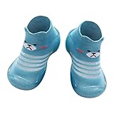 Kleinkind Baby Anti Rutsch Socken Schuhe Babyschuhe Lauflernschuhe Mädchen Jungen Jungen Gefüttert Hausschuhe Kleinkind Socke mit Gummisohle Krabbelschuhe Rutschfest Sockenschuhe