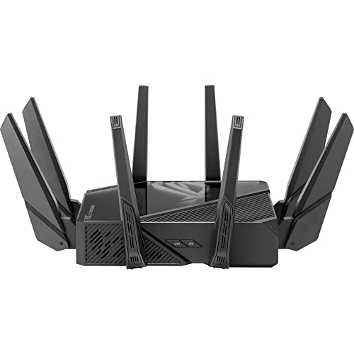 Image of ASUS ROG Rapture WiFi 6E Gaming Router (GT-AXE16000) - Quad-Band, 6 GHz Ready, Dual 10G Ports, 2.5G WAN Port, AiMesh Support, Triple-Level Game Acceleration, Lifetime Internet Security, Instant Guard