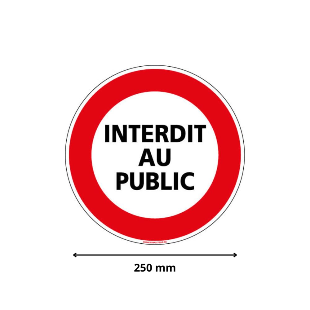PANNEAU INTERDIT AU BURKINI (D1114) Diamètre 250 Mm Matière PVC