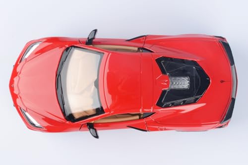 Modelo a escala 1:24 Corvette C8 Stingray rojo miniatura 6