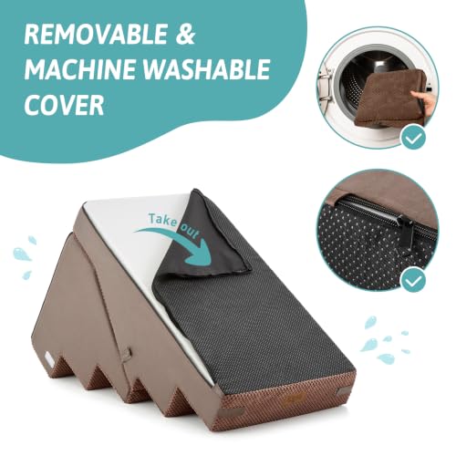 COZY KISS Dog Stairs for Small Dog, 14.2" H, 3 Step for Couch, Brown by COZY KISS - Used condition - Image 6