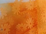 Organza in orange mit Flockdruck