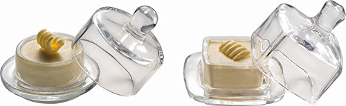 APS gk864 Beurre Pad avec couvercle rond en verre