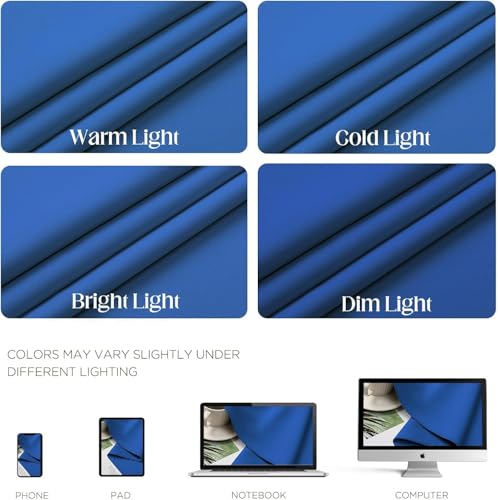 Image of Cortina 80-90% Blackout Solid Window Curtains 5 Feet Set of 2 - Thermal Insulated | Curtain for Living Room | Drapes for Bedroom | (5 Feet, Blue)