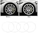 Xiuganpo 4Pcs 18 Inch Automotive Rim Trim Wheel Strips, Car Door Edge Protector Guard Wheel Rim Protector Rim Guard Hubcap Curb Rash Cover Car Tire Trim Rings for Car