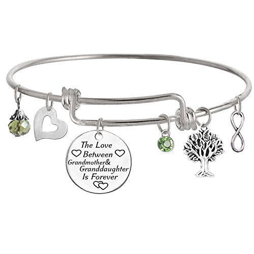 Image of The Love between Grandmother and Granddaughter is Forever Bracelet