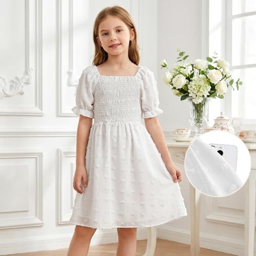 Vestido acampanado para niñas con lazo y bolsillo de primavera verano 5
