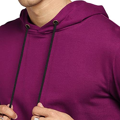 Image of Bewakoof Men Colorblock Long Sleeve Hooded Sweatshirt