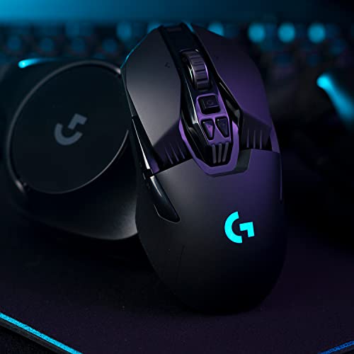 Mouse Gamer Sem Fio Logitech G903 LIGHTSPEED com RGB LIGHTSYNC, Design Ambidestro Personalizável, Sensor HERO 25K e Bateria Recarregável - Compatível com POWERPLAY glide