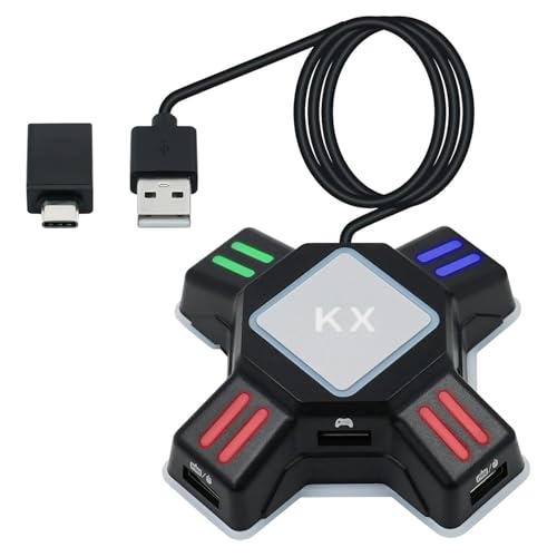Mcbazel Gaming Tastatur und Maus Adapter für Switch, PS4, Xbox One, Xbox Series X/S – Kabelgebundene Tastatur und Maus Konverter, Unterstützung für FPS-Spiele Nicht für Switch 2