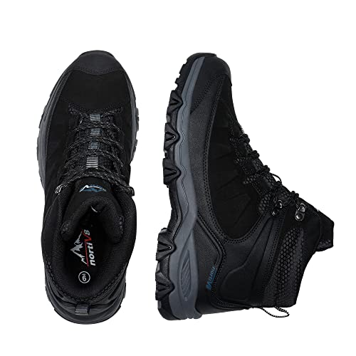 NORTIV 8 Men's Waterproof Winter Hiking Boots Outdoor Trekking Mid Backpacking Mountaineering Shoes,Size 9 Black SNHB2210M - Thumbnail 2