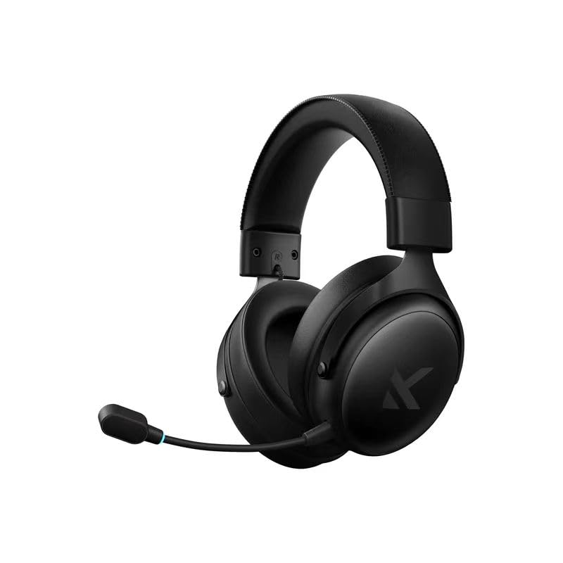 MCHOSE V9 Cuffie da gioco, suono surround 7.1, nero e rosso, in lega di alluminio, leggere da 265 g, effetti sonori EQ, cuffie da gioco FPS professionali con software, scheda audio C-Media (
