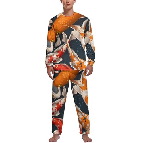 Ensemble de pyjama homme Couleur Carpe idéal pour vos soirées cocooning et nuits fraîches