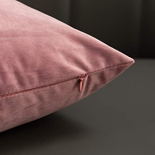 softpoint Velvet Cushion Covers Pink 45cm x 45cm Soft Decorative Throw Pillowcases 18 x 18inch for Couch, Bed, Sofa, Pack of 2(pink,18x18)