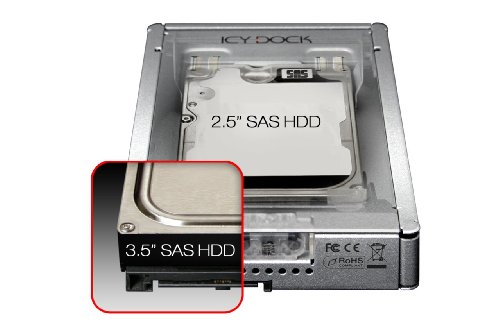 Icy Dock Enterprise Full Metal 2.5" To 3.5" Sas (Sff-8482) Hdd & Ssd Converter/Mounting Kit For Internal 3.5" Drive Bay | Ezconvert Pro Mb982Ip-1S-1 #TOP1