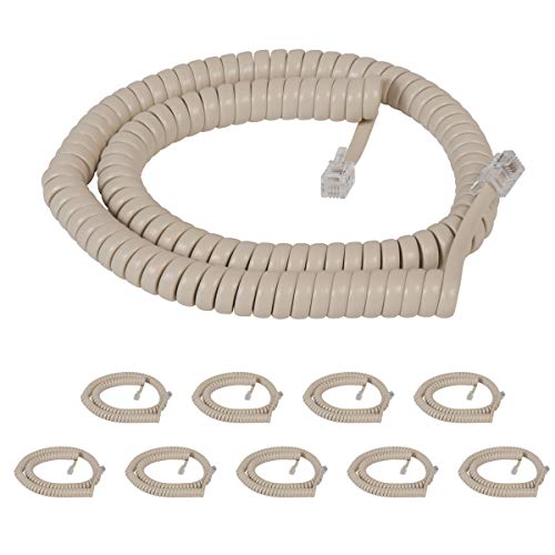 Cablesys �R�C����d�b��b��R�[�h PBX�d�b�V�X�e�� VoIP�d�b�p - 12�t�B�[�g �R�C���Ȃ� Rj22 ���[��1.5�C���` �A�C�{���[ 10�p�b�N