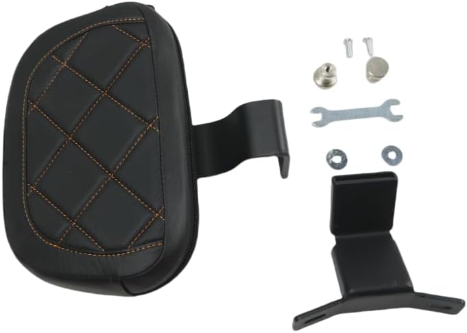 Motorcycle Front Driver Rider Backrest Pad Fit for Harley Touring CVO Road Electra Glide 2009-2022 (Orange)