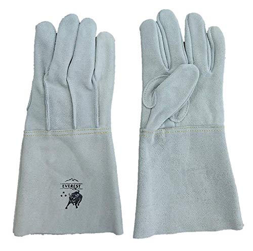 Amazon | [Everest] 10双セット HK－350 革手袋 溶接用 5本指