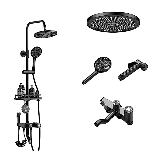 Colonne de douche anti-calcaire en laiton hauteur ajustable