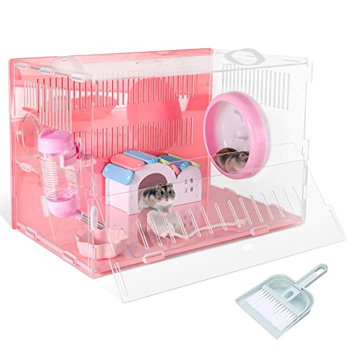 Hamster Cages and Habitats, Large Hamster Cage Suitable for Gerbils and Rat, Dwarf Hamster Cage Includes All Hamster Accessories