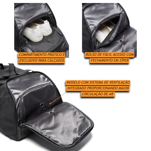 BANGE Mochila Impermeável para Viagem Mala de Bordo Premium Multifuncional 35L Com Bolso Separado pa