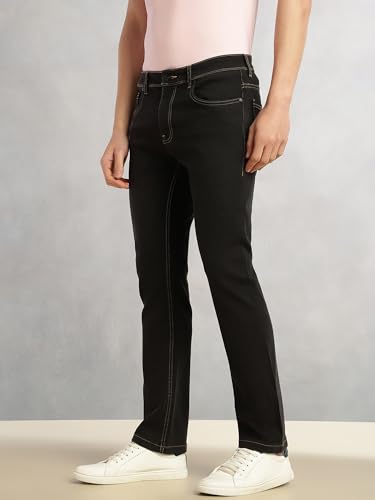 Image of Thomas Scott Men's | Cricket Club Collection | Mid-Rise | Straight Fit | No Fade | Stretchable Jeans