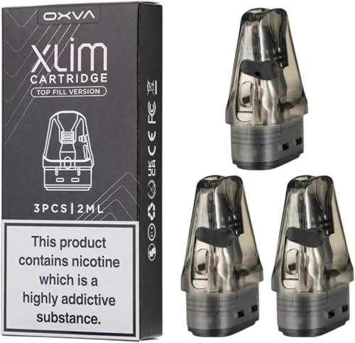 OXVA Xlim V3 Pods 0.8 Xlim v3 replacement pods 2ml Refillable Top Fill Vape Pod Cartridges Compatible with OXVA Xlim Pro 3 Xlim Pro 2 Xlim 3 Ultra & Xlim Series Kits Mesh Coil No Nicotine