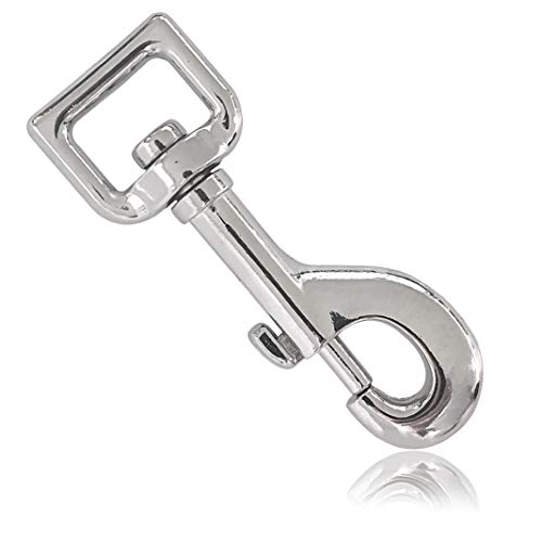 Ganzoo Karabiner-Haken mit Drehgelenk L: 87 mm, Bolzenkarabiner für Hunde-Leine, 2 Stück, Wirbelkarabiner, für Paracord 550 Hundehalsband, legierter Stahl, Schnapp-Karabiner Drehkopf, Farbe: Schwarz