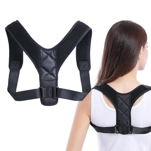 Posture Corrector for Men and Women, Comfortable Upper and Back Brace, Upper Back Support for Back Pain, Neck Posture Corrector Clavicle Aid Spine Align, for Back, Shoulder and Neck, Black