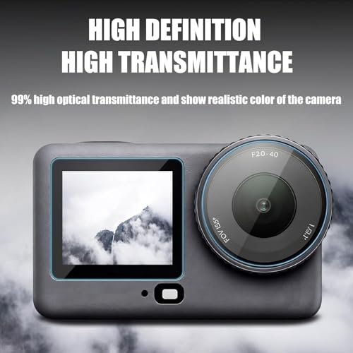 Image of VERTUS Premium Tempered Glass Screen Protector for DJI Osmo Action 6 Action Camera || Anti Scratch || Edge to Edge Protection || 9H Hardness Ultra HD (3 P'cs Set)