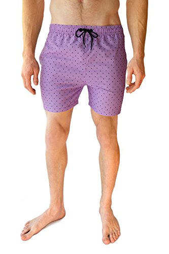 Cabana Bro Men's Swim Trunks - Retro Style Summer Swim Suits for Men