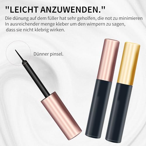 Magnet Eyeliner (2 Stück), Magnetischer Eyeliner für Wimpern, Magnetischer Wimpernkleber, Magnetisch Falscher Wimpern-Eyeliner, Schnell Trocknender Präzisions-Eyeliner, Schwarzer Wasserfester