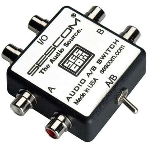 Sescom SES-AUDIO-AB RCA Stereo Audio MP3 FLAC WMA A/B Switch Cover