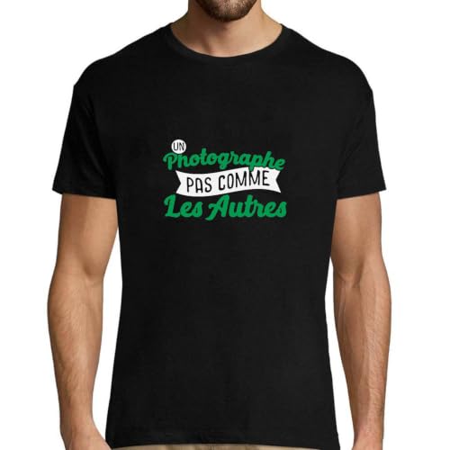 T-shirt homme un photographe rigolo imprimé en France en coton supérieur