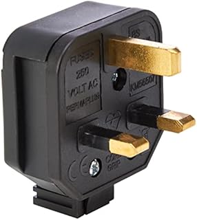 Sealey PL/13/3S Extra Heavy-Duty Rubber Plug, 13Amp, 134mm x 96mm x 49mm, Black