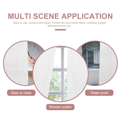 Cortinas transparentes de 2 piezas de poliéster para luz natural en salón 4