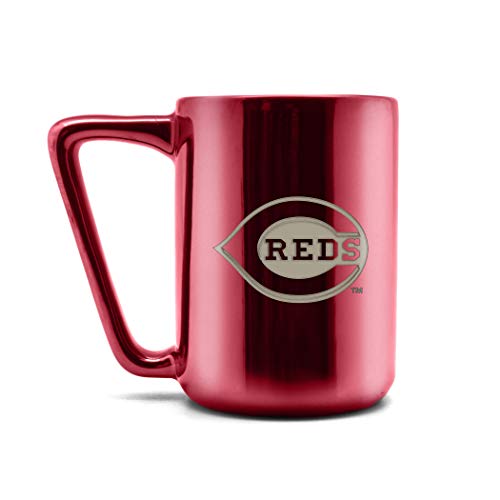Duck House Mlb Cincinnati Reds Ceramic Laser Engraved Coffee Mug - Metallic Finish, 16Oz #TOP25
